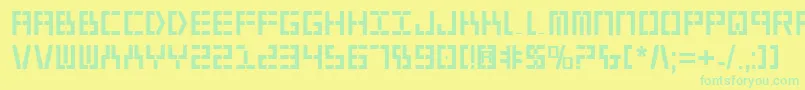 Шрифт Year2000Bold – зелёные шрифты на жёлтом фоне