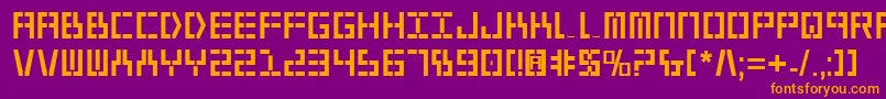 Шрифт Year2000Bold – оранжевые шрифты на фиолетовом фоне