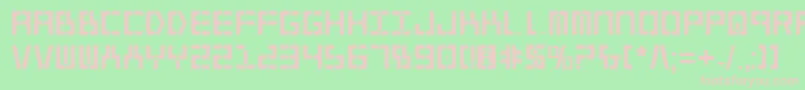 Year2000Bold-fontti – vaaleanpunaiset fontit vihreällä taustalla