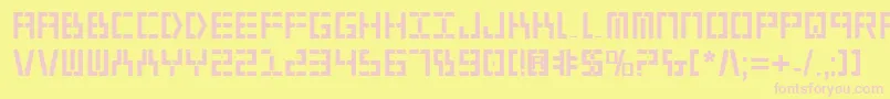 Year2000Bold Font – Pink Fonts on Yellow Background