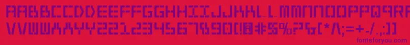 Year2000Bold Font – Purple Fonts on Red Background