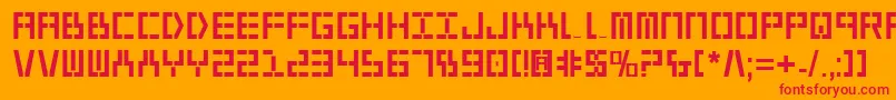 Year2000Bold Font – Red Fonts on Orange Background