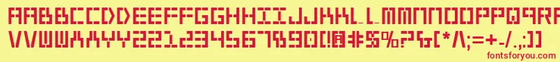 Year2000Bold-fontti – punaiset fontit keltaisella taustalla