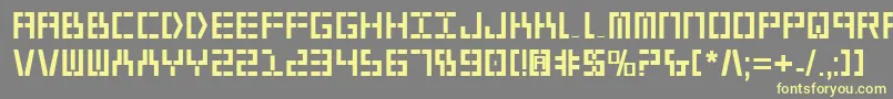 Year2000Bold-fontti – keltaiset fontit harmaalla taustalla