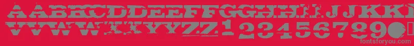 Gatecras Font – Gray Fonts on Red Background