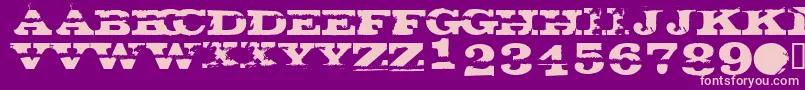 Gatecras Font – Pink Fonts on Purple Background