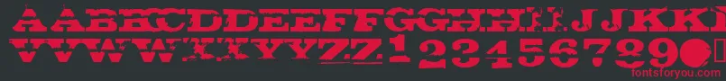 Gatecras Font – Red Fonts on Black Background