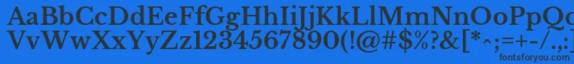Шрифт LibrebaskervilleBold – чёрные шрифты на синем фоне
