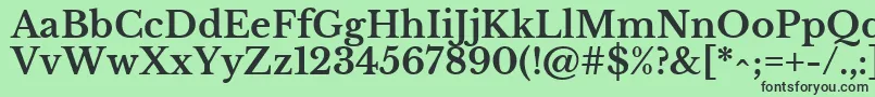 Шрифт LibrebaskervilleBold – чёрные шрифты на зелёном фоне