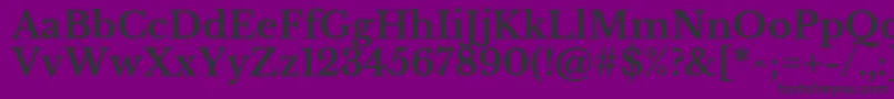 フォントLibrebaskervilleBold – 紫の背景に黒い文字
