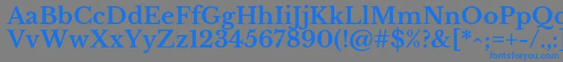 LibrebaskervilleBold-Schriftart – Blaue Schriften auf grauem Hintergrund