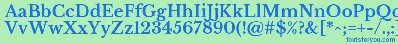 Шрифт LibrebaskervilleBold – синие шрифты на зелёном фоне