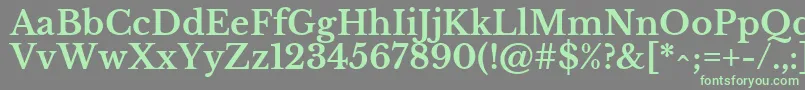 Шрифт LibrebaskervilleBold – зелёные шрифты на сером фоне