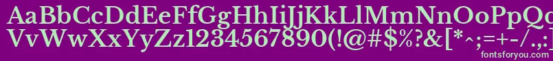 LibrebaskervilleBold-fontti – vihreät fontit violetilla taustalla