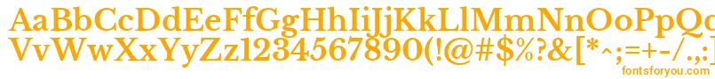 Czcionka LibrebaskervilleBold – pomarańczowe czcionki na białym tle