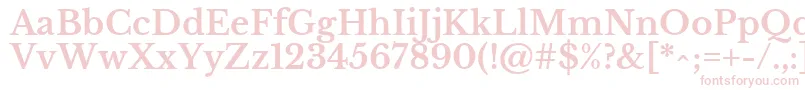 Czcionka LibrebaskervilleBold – różowe czcionki na białym tle