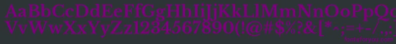 LibrebaskervilleBold-fontti – violetit fontit mustalla taustalla