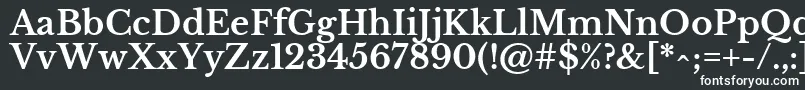 LibrebaskervilleBold-fontti – valkoiset fontit mustalla taustalla