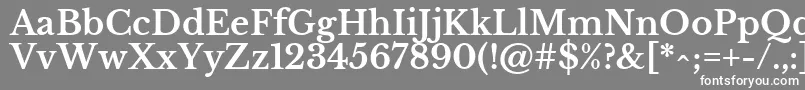 LibrebaskervilleBold-Schriftart – Weiße Schriften auf grauem Hintergrund