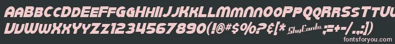 SfJuggernautCondensedItalic Font – Pink Fonts on Black Background