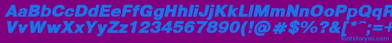 PragmaticaBlackItalic Font – Blue Fonts on Purple Background