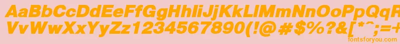 PragmaticaBlackItalic Font – Orange Fonts on Pink Background