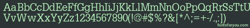 Шрифт InstallationsskRegular – зелёные шрифты на чёрном фоне