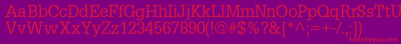 InstallationsskRegular Font – Red Fonts on Purple Background