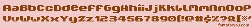 V5Xtender Font – Brown Fonts on Pink Background