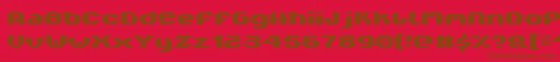 V5Xtender Font – Brown Fonts on Red Background