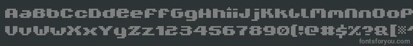 フォントV5Xtender – 黒い背景に灰色の文字