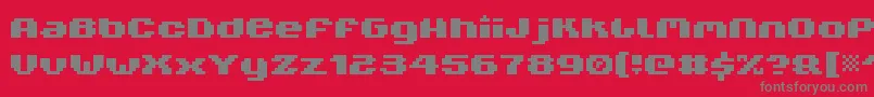 V5Xtender-Schriftart – Graue Schriften auf rotem Hintergrund