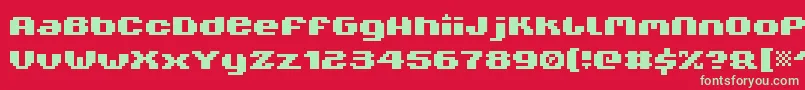 V5Xtender Font – Green Fonts on Red Background