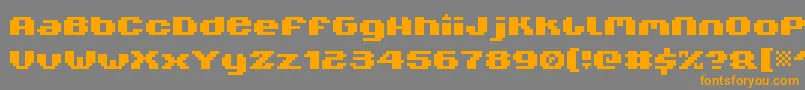 V5Xtender Font – Orange Fonts on Gray Background