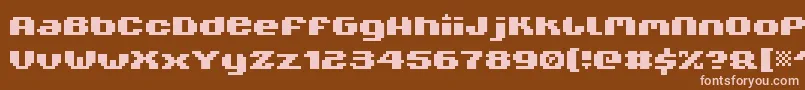 V5Xtender Font – Pink Fonts on Brown Background
