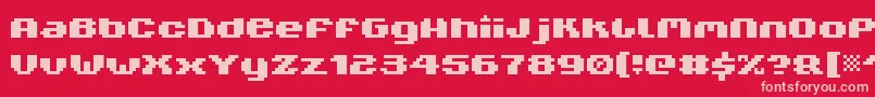 V5Xtender Font – Pink Fonts on Red Background