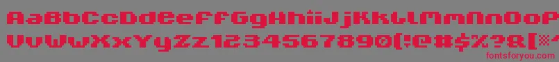 V5Xtender Font – Red Fonts on Gray Background