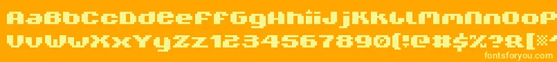 V5Xtender Font – Yellow Fonts on Orange Background