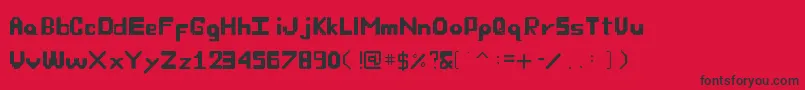 OwnFont Font – Black Fonts on Red Background
