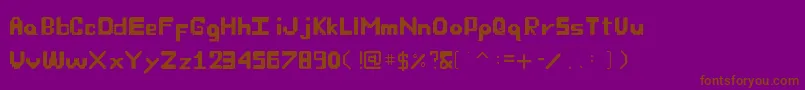 OwnFont-Schriftart – Braune Schriften auf violettem Hintergrund