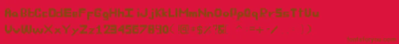 Fonte OwnFont – fontes marrons em um fundo vermelho