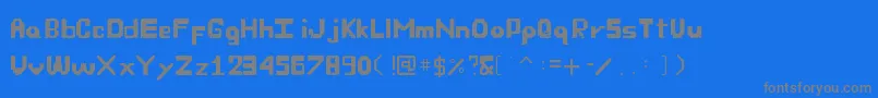 フォントOwnFont – 青い背景に灰色の文字