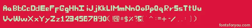 OwnFont Font – Green Fonts on Red Background