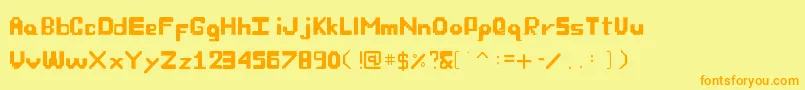 OwnFont Font – Orange Fonts on Yellow Background