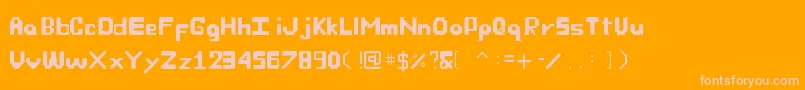 OwnFont Font – Pink Fonts on Orange Background