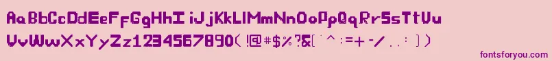 Weitere Informationen zur OwnFont-Schriftart OwnFont-Schriftart – Violette Schriften auf rosa Hintergrund
