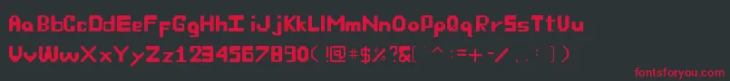OwnFont Font – Red Fonts on Black Background