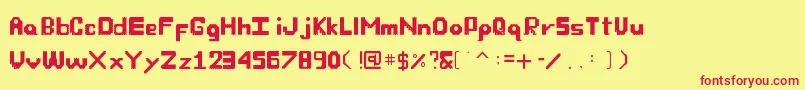 OwnFont Font – Red Fonts on Yellow Background