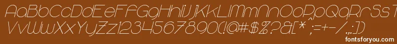 MajoramSansItalic Font – White Fonts on Brown Background