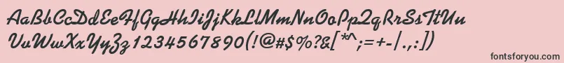 KaleidoscopeRegular Font – Black Fonts on Pink Background